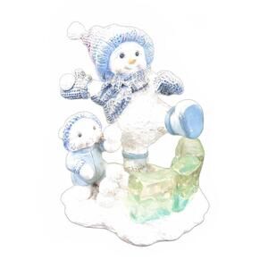 Dreamsicles Snowman with Bunny Cherubs Dreamsicles 60616 Snowball Toss